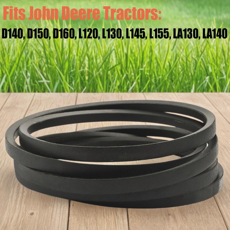 Annolai 48" Mower Deck Belt GX21833 GX20571 Mower Belt for John Deer D140 D150 D160 L120 L130 LA130 LA140 LA145 LA155 LA165 E140 E150 E160 X140 X165 X166, 1/2" X 141-1/8" - Image 4